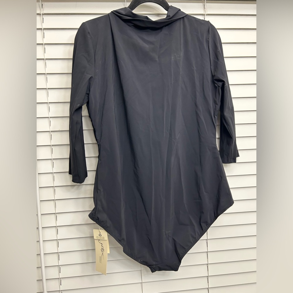 GOTTEX MODEST V-NECK SURPLICE ONE PIECE SWIMSUIT - Picture 5 of 6